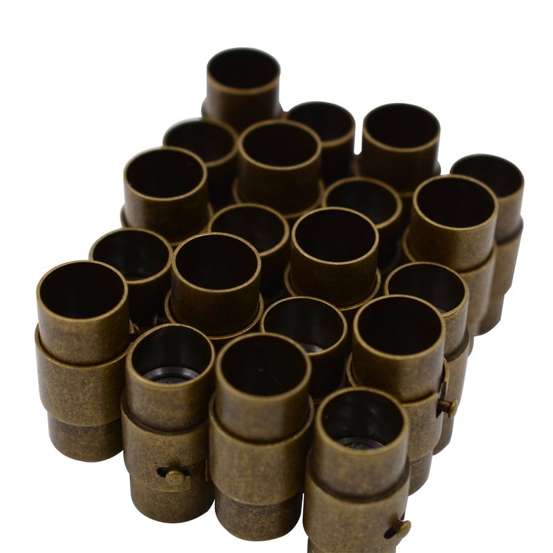 MOAMUN 10PCS Black Cord End Caps Bracelet End Caps Locking Bracelet Rope End Cap Cord Ends (Bronze, 5 mm) - Image 2